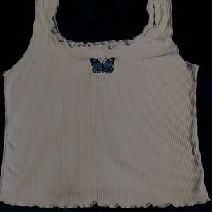 light blue butterfly tank top